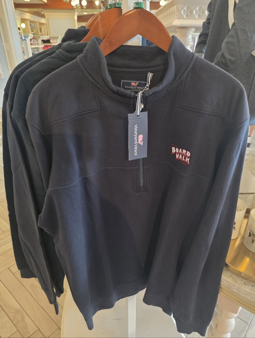 Disney Parks Vineyard Vines Navy Quarter-Zip 'Board Walk' Pullover Unisex